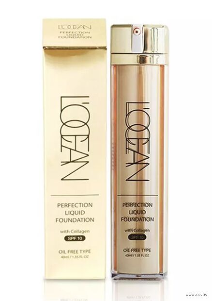 Тональная основа для лица "Perfection Liquid Foundation With Collagen" тон: 33, Sexy Beige — фото, картинка