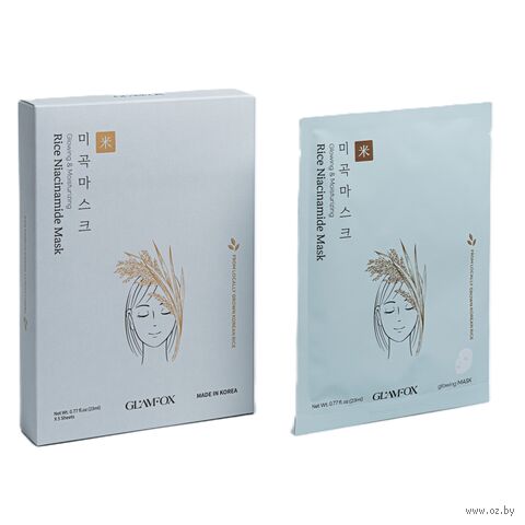 Тканевая маска для лица "Rice Niacinamide" (23 мл х 5 шт.) — фото, картинка