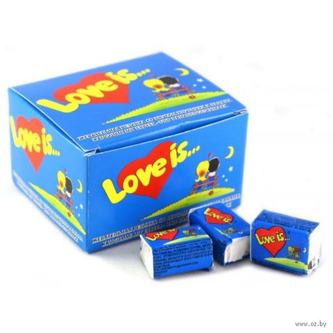 Набор жевательной резинки "Love Is... Клубника-банан" (420 г) — фото, картинка