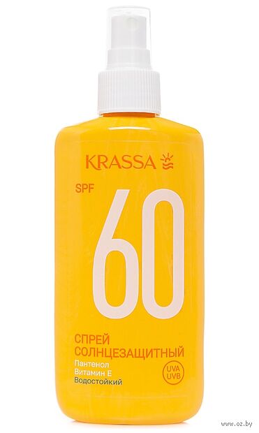 Спрей солнцезащитный для тела "Krassa" SPF 60 (150 мл) — фото, картинка