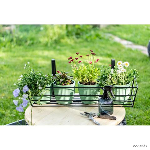 Ящик для цветочных горшков "Стэн" (89х23х14 см; чёрный) — фото, картинка