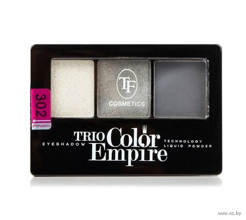 Палетка теней для век "Trio Color Empire" тон: 302, графит — фото, картинка