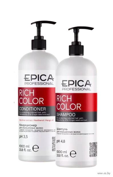 Набор для ухода за окрашенными волосами "Rich Color" (шампунь, кондиционер) — фото, картинка
