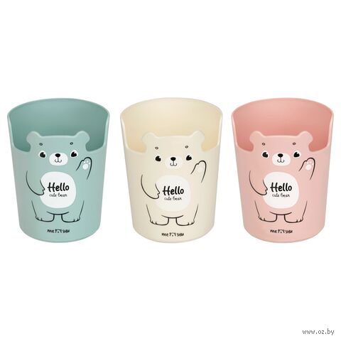 Стакан для канцелярских принадлежностей "Bear" (ассорти) — фото, картинка