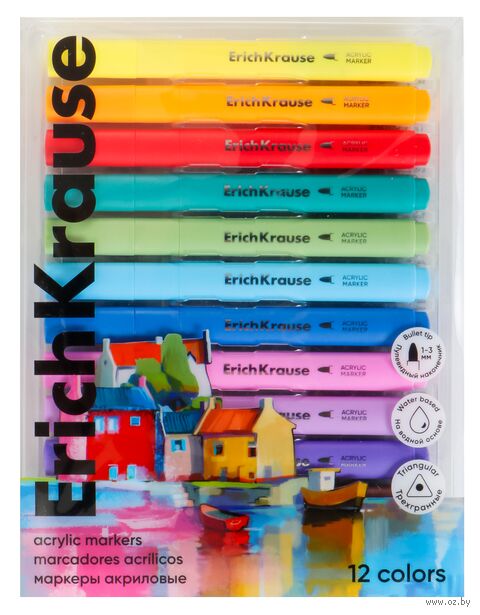 Набор маркеров акриловых "Art Spirit" (12 цветов) — фото, картинка