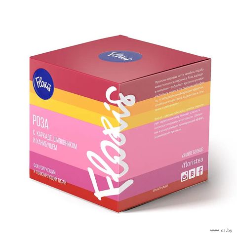 Чайный напиток "Роза с гибискусом, шиповником и ханибушем" (50 г; 8 пакетиков) — фото, картинка