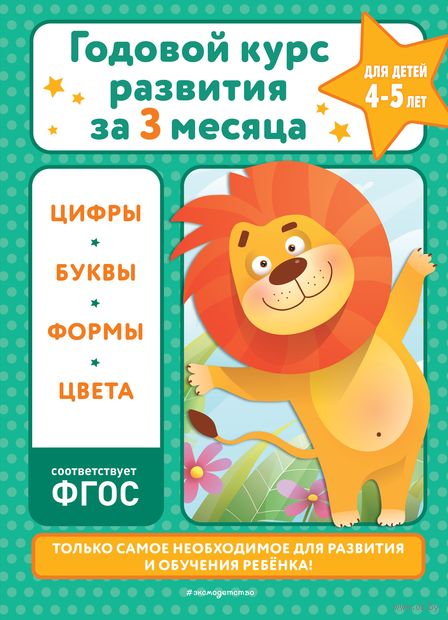 Годовой курс развития за три месяца: для детей 4-5 лет — фото, картинка