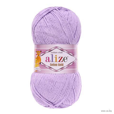 Пряжа "Cotton Gold №43" (100 г; 330 м; лиловый) — фото, картинка