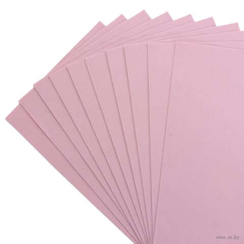 Фоамиран (20х30 см; пыльная роза; 10 листов) — фото, картинка