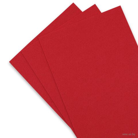 Фетр листовой жесткий "Astra&Craft" (20х30 см; алый; 3 листа) — фото, картинка