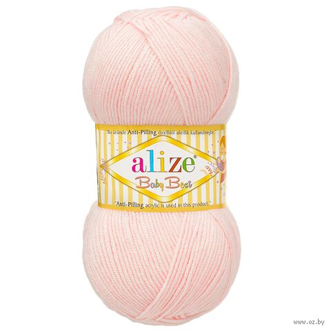 Пряжа "Baby Best №184" (100 г; 240 м; розовая пудра) — фото, картинка