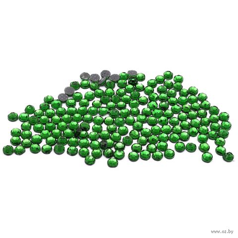 Стразы термоклеевые для рукоделия (2 мм; 150 шт.; зеленый) — фото, картинка