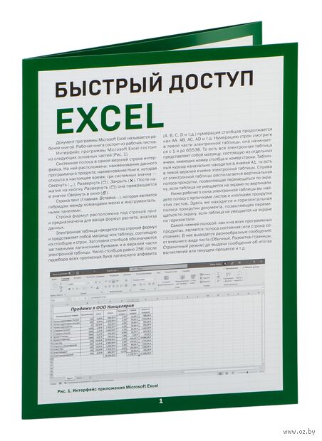 Быстрый доступ. Excel: таблицы, формулы, секреты. Шпаргалка-буклет для начинающих — фото, картинка