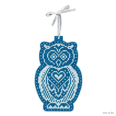 Набор для вышивания на фетре "Новогодняя игрушка. Снежная сова" (100х140 мм) — фото, картинка