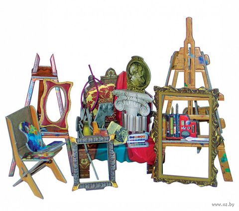 Сборная модель "Коллекционный набор мебели. Мастерская художника" (масштаб: 1/12) — фото, картинка