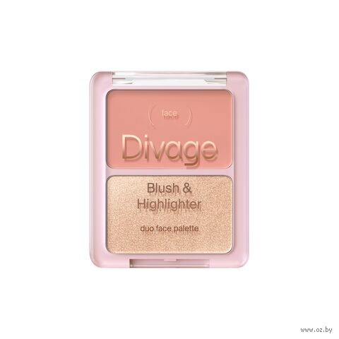 Палетка для скульптурирования лица "Blush & Highlighter. Duo Face Palette" тон: 01 — фото, картинка