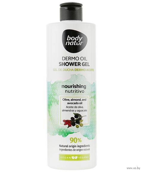Гель для душа "Олива, Миндаль и Масло авокадо" (400 мл) — фото, картинка