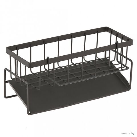 Подставка для губок и моющего средства "Порядок. С держателем" (графит) — фото, картинка