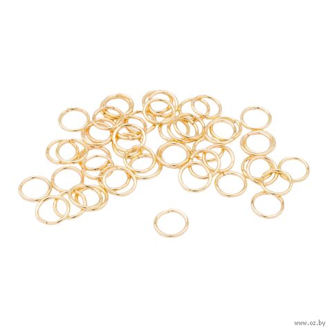 Кольцо соединительное для бижутерии (8 мм; 50 шт.; золото) — фото, картинка