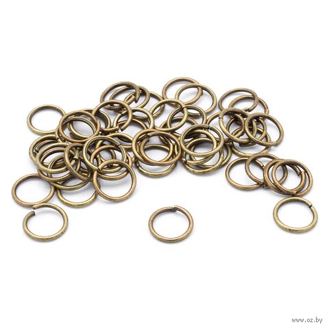 Кольцо соединительное для бижутерии (8 мм; 50 шт.; латунь) — фото, картинка