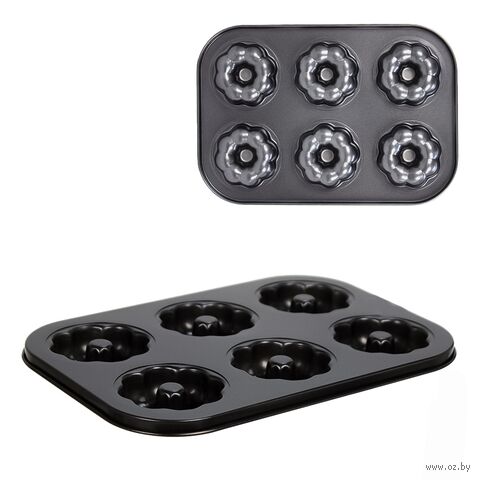Форма для выпекания кексов металлическая (260х180 мм; серый) — фото, картинка