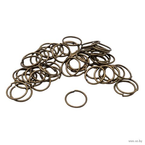 Кольцо соединительное для бижутерии (12 мм; 50 шт.; латунь) — фото, картинка