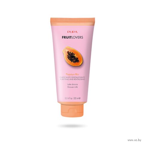 Молочко для душа "Fruitlovers Papaya Bio Shower Milk" (300 мл) — фото, картинка