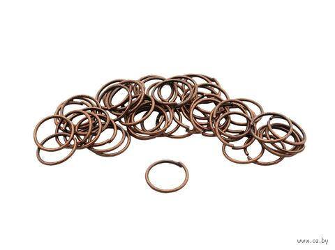 Кольцо соединительное для бижутерии (12 мм; 50 шт.; медь) — фото, картинка