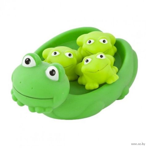 Набор игрушек для купания "Мама лягушка и лягушата" (4 шт.) — фото, картинка
