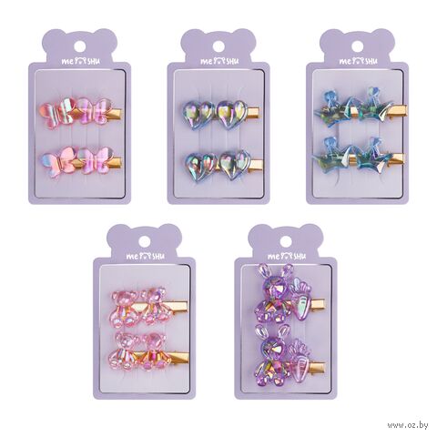 Набор заколок для волос "Прищепка. Перламутр" (2 шт.) — фото, картинка