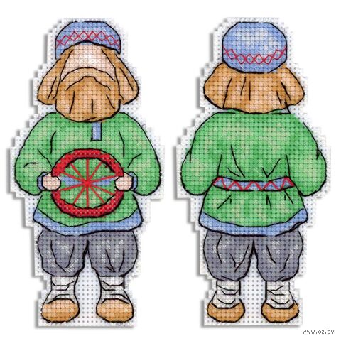 Набор для вышивания на пластиковой канве "Оберег Спиридон-солнцеворот" (60х120 мм) — фото, картинка