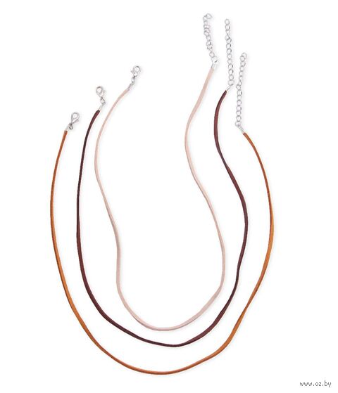 Набор шнурков для украшений (3 шт.; бежево-коричневый) — фото, картинка