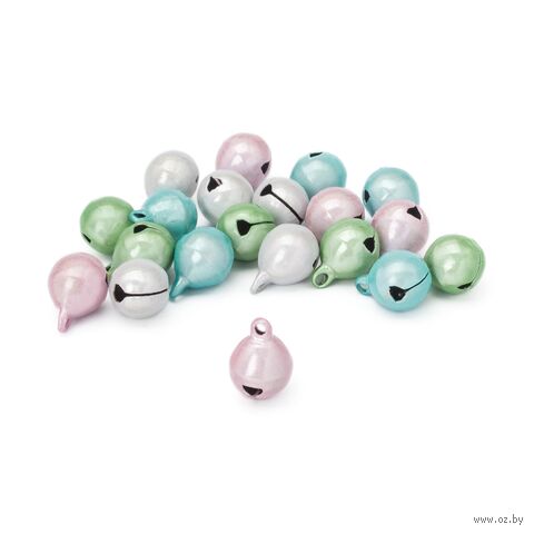 Бубенчики для творчества и рукоделия "Жемчужные" (20 шт.; 10 мм; ассорти) — фото, картинка