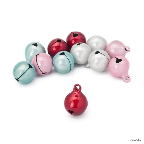 Бубенчики для творчества и рукоделия "Жемчужные" (12 шт.; 12 мм; ассорти) — фото, картинка