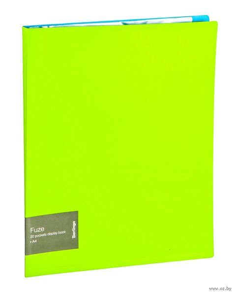 Папка с файлами "Fuze" (А4; 20 вкладышей; 14 мм; салатовая) — фото, картинка
