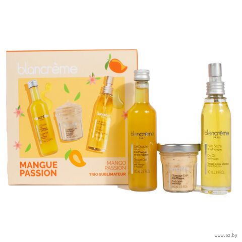 Подарочный набор "Sublime Box Mango & Passion Fruit" (гель для душа, скраб, масло) — фото, картинка
