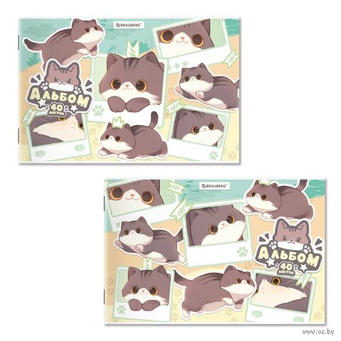 Альбом для рисования "Милые коты" (А4; 40 листов; скоба) — фото, картинка