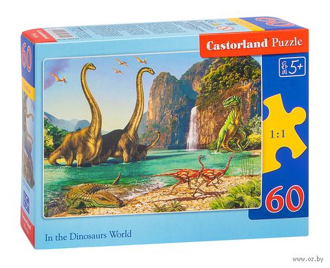 Пазл "Динозавры" (60 элементов) — фото, картинка