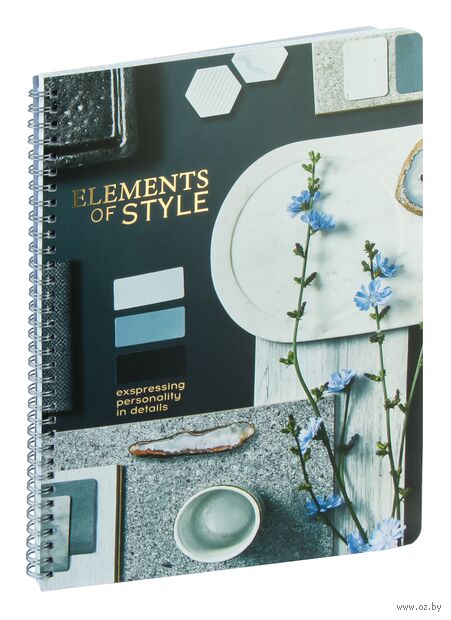 Тетрадь общая в клетку на гребне "Stylish details" (А4; 80 листов) — фото, картинка