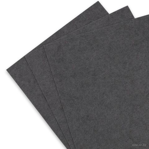 Фетр листовой жесткий "Astra&Craft" (20х30 см; темно-серый; 3 листа) — фото, картинка
