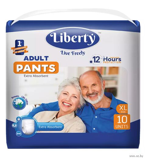 Подгузники-трусы для взрослых "Liberty Adult Pants Premium Pants Extra Larg" (XL; 10 шт.) — фото, картинка