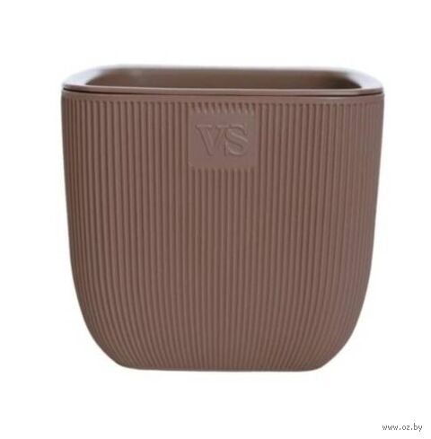 Горшок с дренажной системой "Фабио" (4,7 л; шоколад) — фото, картинка