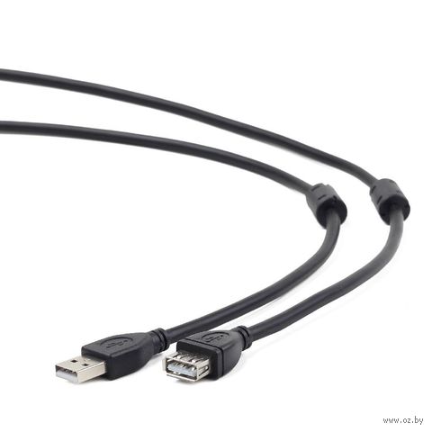 Кабель Cablexpert USB2.0 AM-AF (4,5 м; черный) — фото, картинка