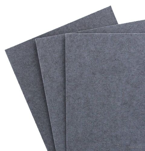 Фетр листовой жесткий "Astra&Craft" (20х30 см; графит; 3 листа) — фото, картинка