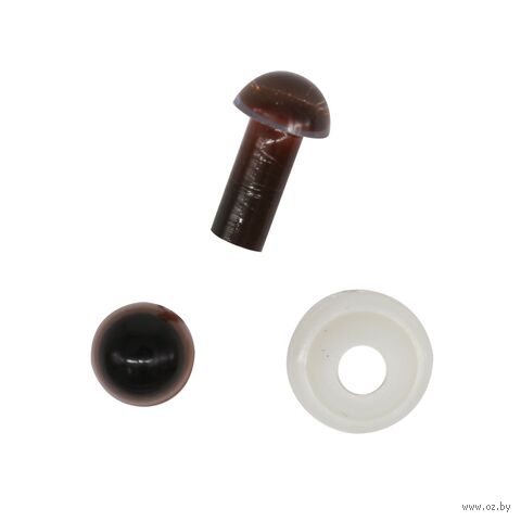 Глазки для игрушек (5 мм; 24 шт.; коричневый) — фото, картинка