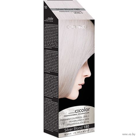 Крем-краска для волос "C:COLOR" тон: 180, серебристый блондин — фото, картинка