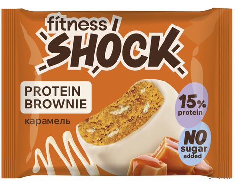 Печенье протеиновое "Брауни сливочный со вкусом карамели" (50 г) — фото, картинка