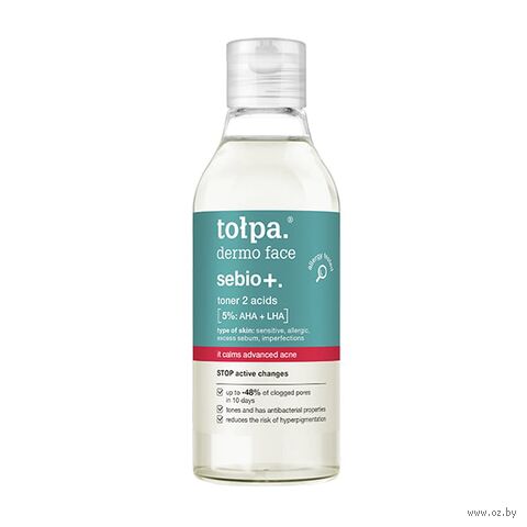 Тоник для лица с 5% кислот "Dermo vace sebio+" (200 мл) — фото, картинка