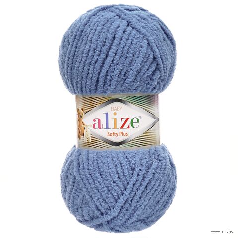 Пряжа "Softy Plus №374" (100 г; 120 м; джинс) — фото, картинка