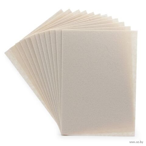 Фетр листовой жесткий (20х30 см; молочный; 12 листов) — фото, картинка